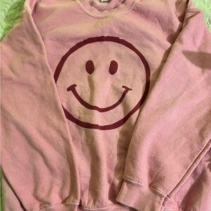Altar'd State Pink Smiley Face Sweater